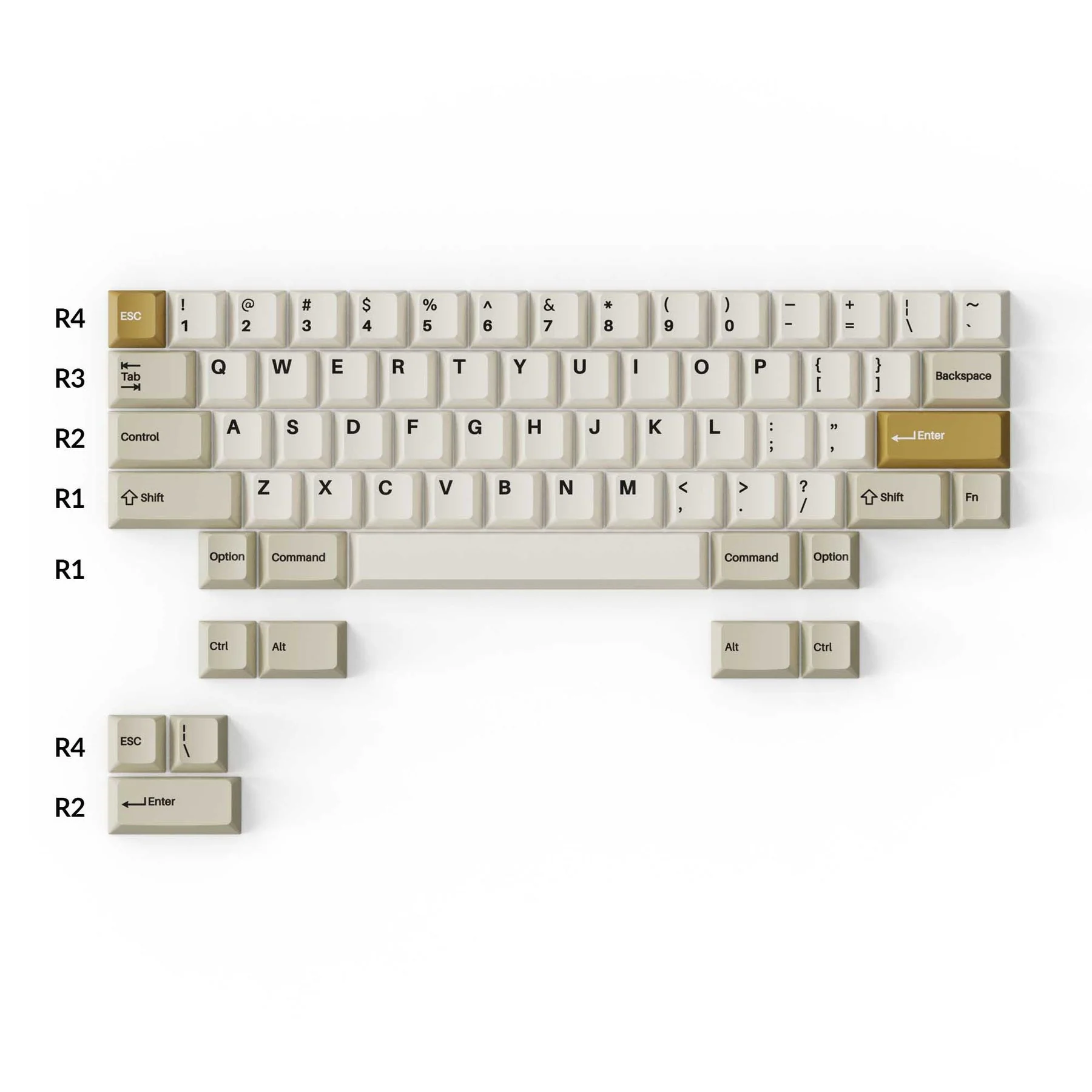 Cherry Profile Double-Shot PBT Full Set Keycaps - Camel - Image 3
