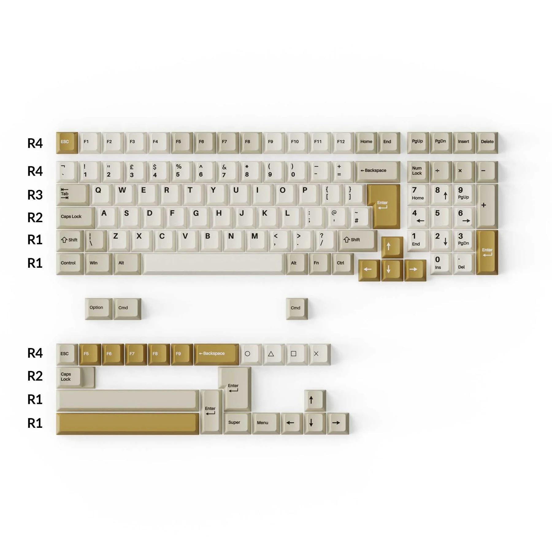 Cherry Profile Double-Shot PBT Full Set Keycaps - Camel - Image 5
