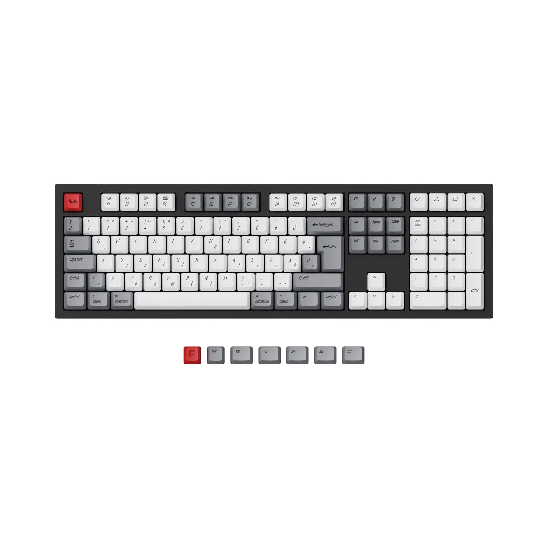 ISO & ANSI Q3 & Q4 & Q6 & K8 OEM Dye-Sub PBT Keycap Set - Retro - Image 9