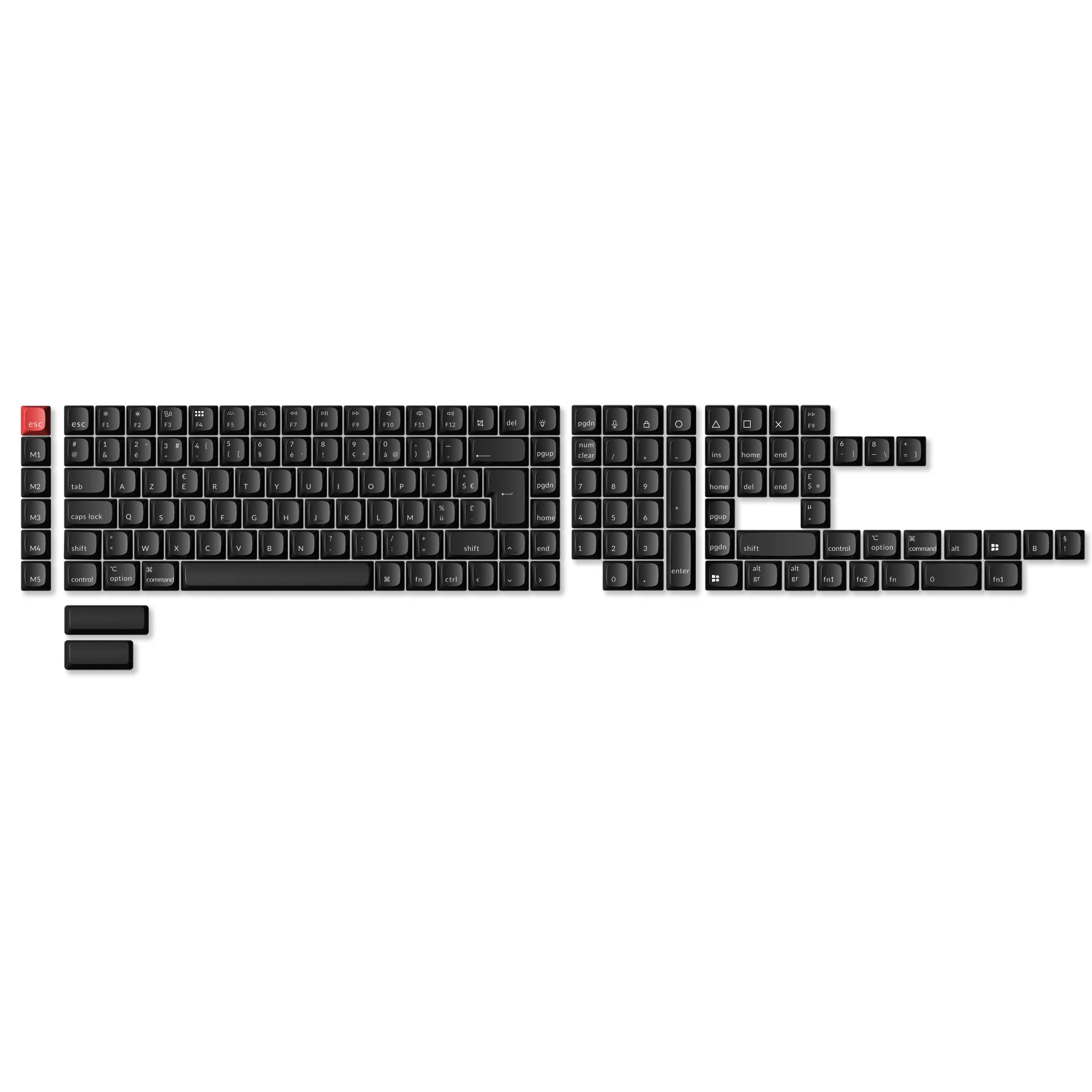 ISO Shine-Through ABS OSA Full Set Keycap Set - Image 2