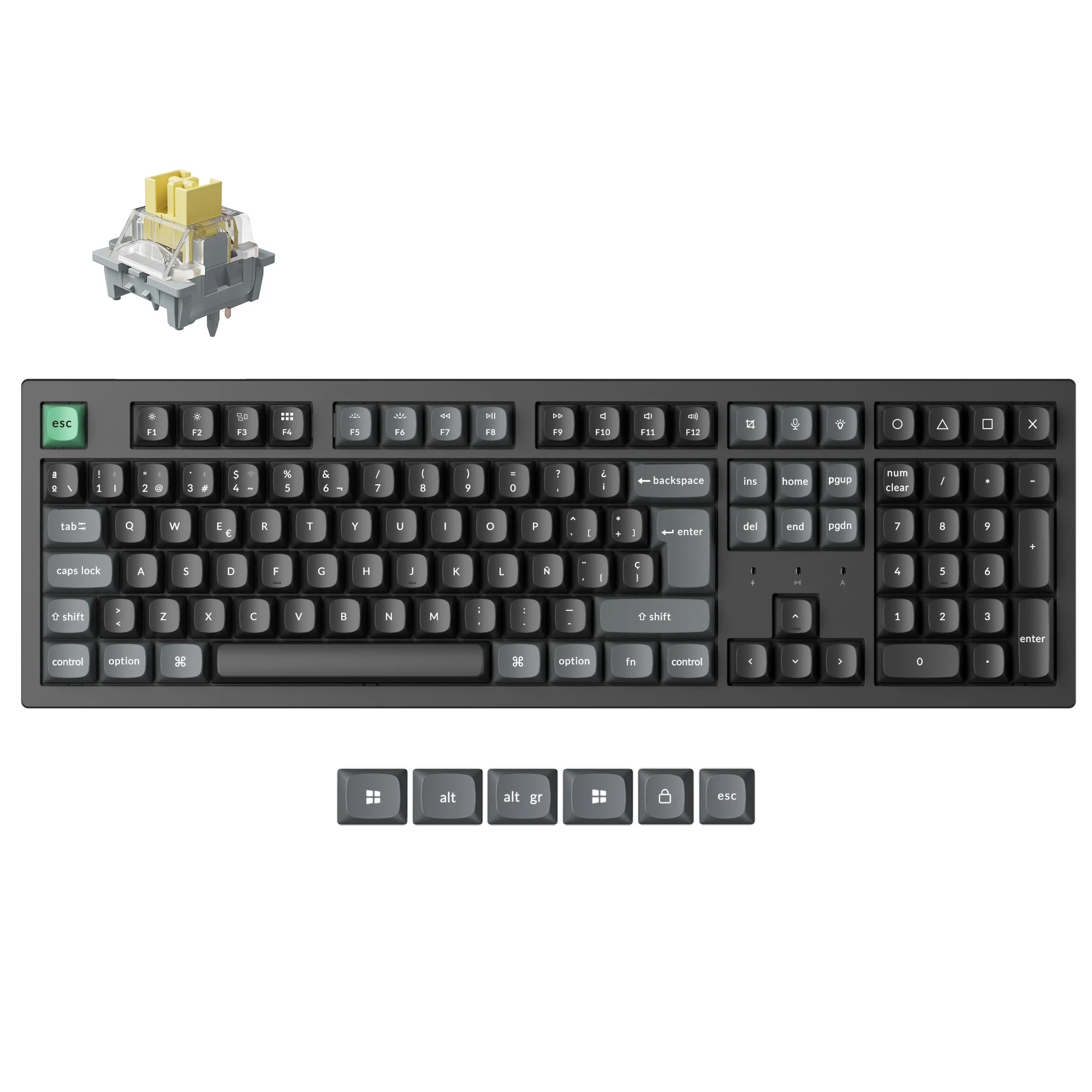 Keychron K10 Ultra 8K Wireless Custom Mechanical Keyboard (ISO Layout) - Image 7