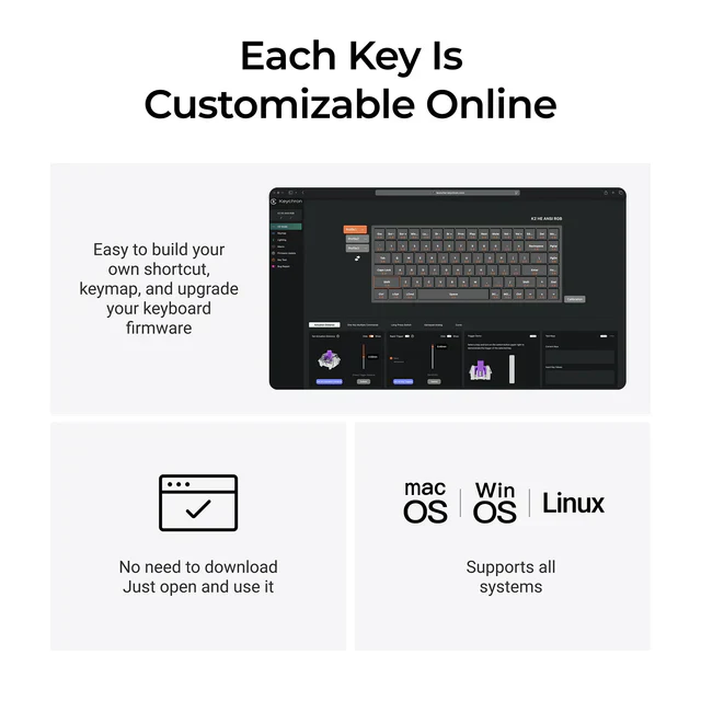Keychron K2 HE Wireless Magnetic Switch Custom Keyboard - Resin Edition - Image 7