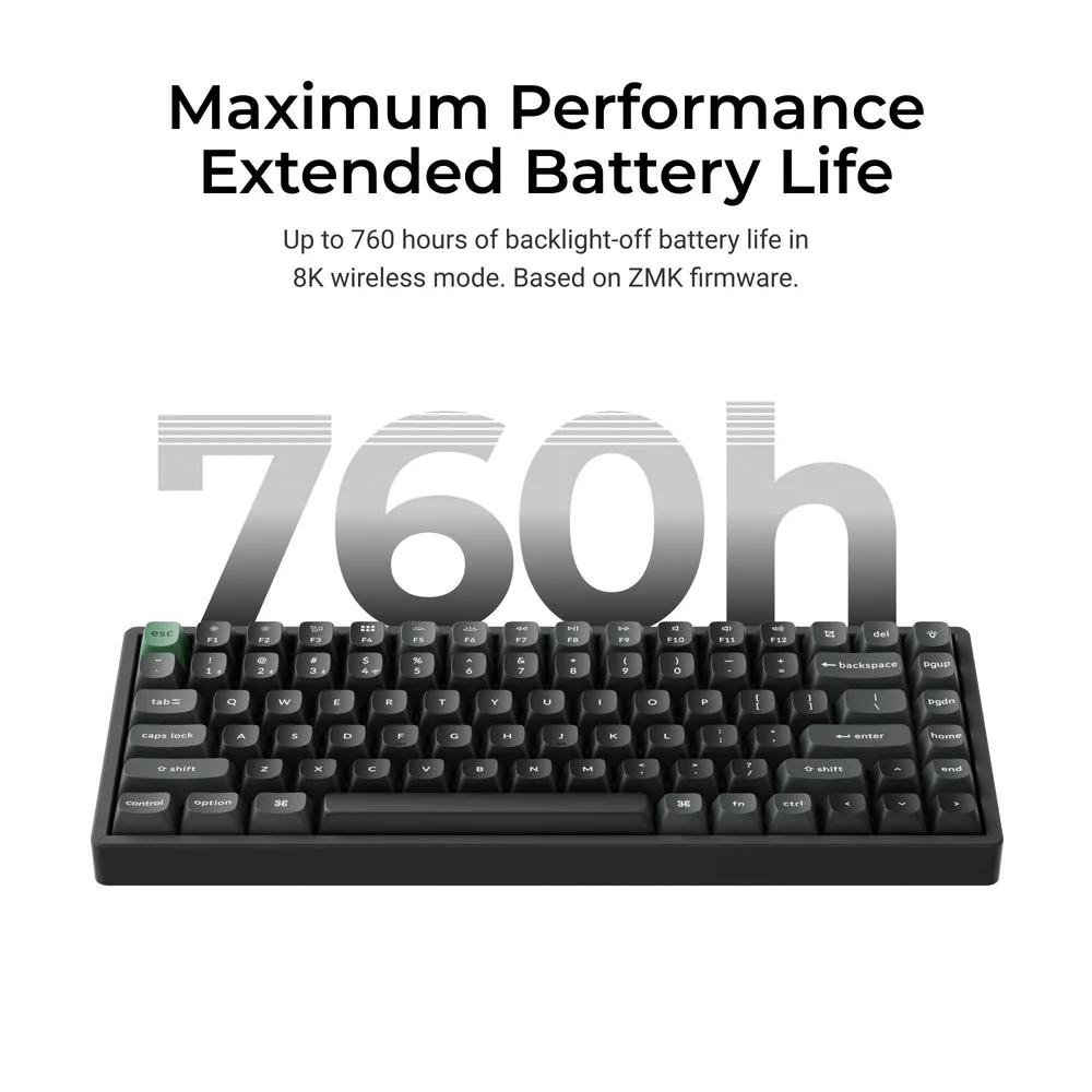 Keychron K2 Ultra 8K Wireless Custom Mechanical Keyboard (US ANSI Layout) - Image 4