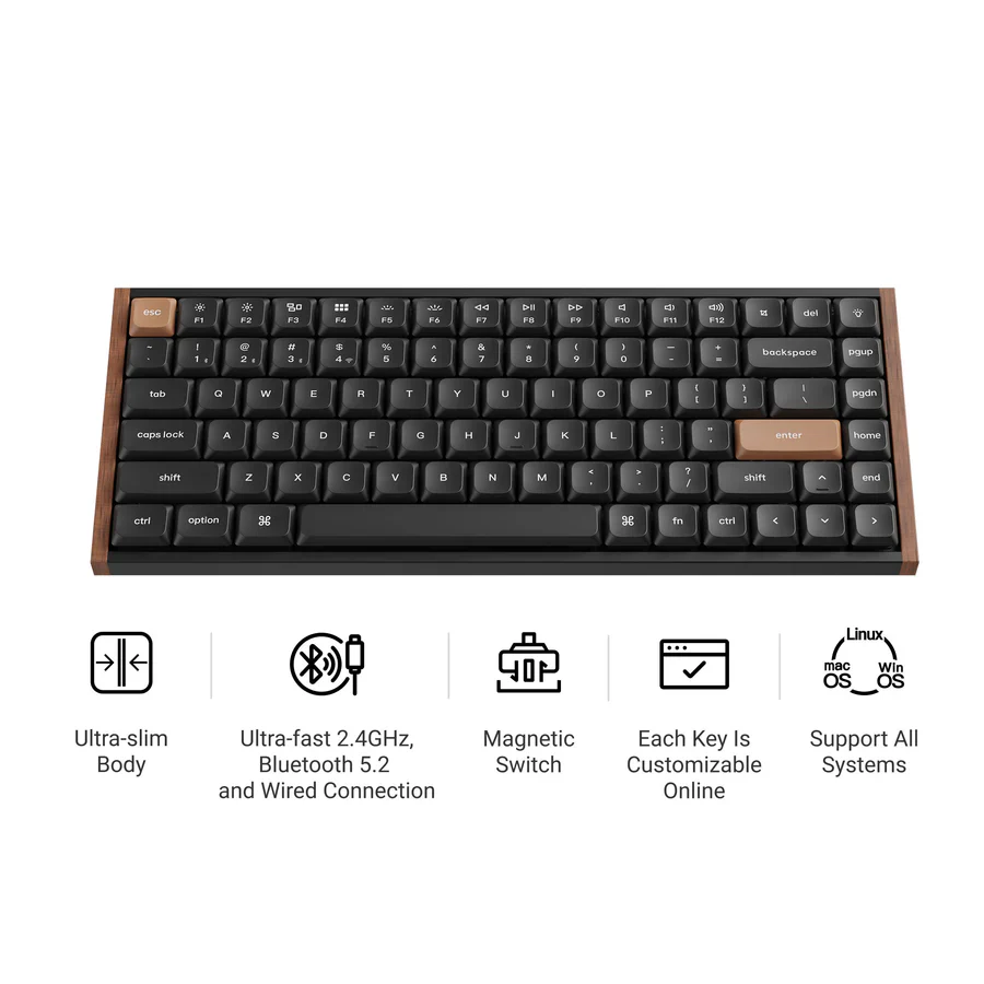 Keychron K3 HE Wireless Magnetic Switch Custom Keyboard(US ANSI Layout)