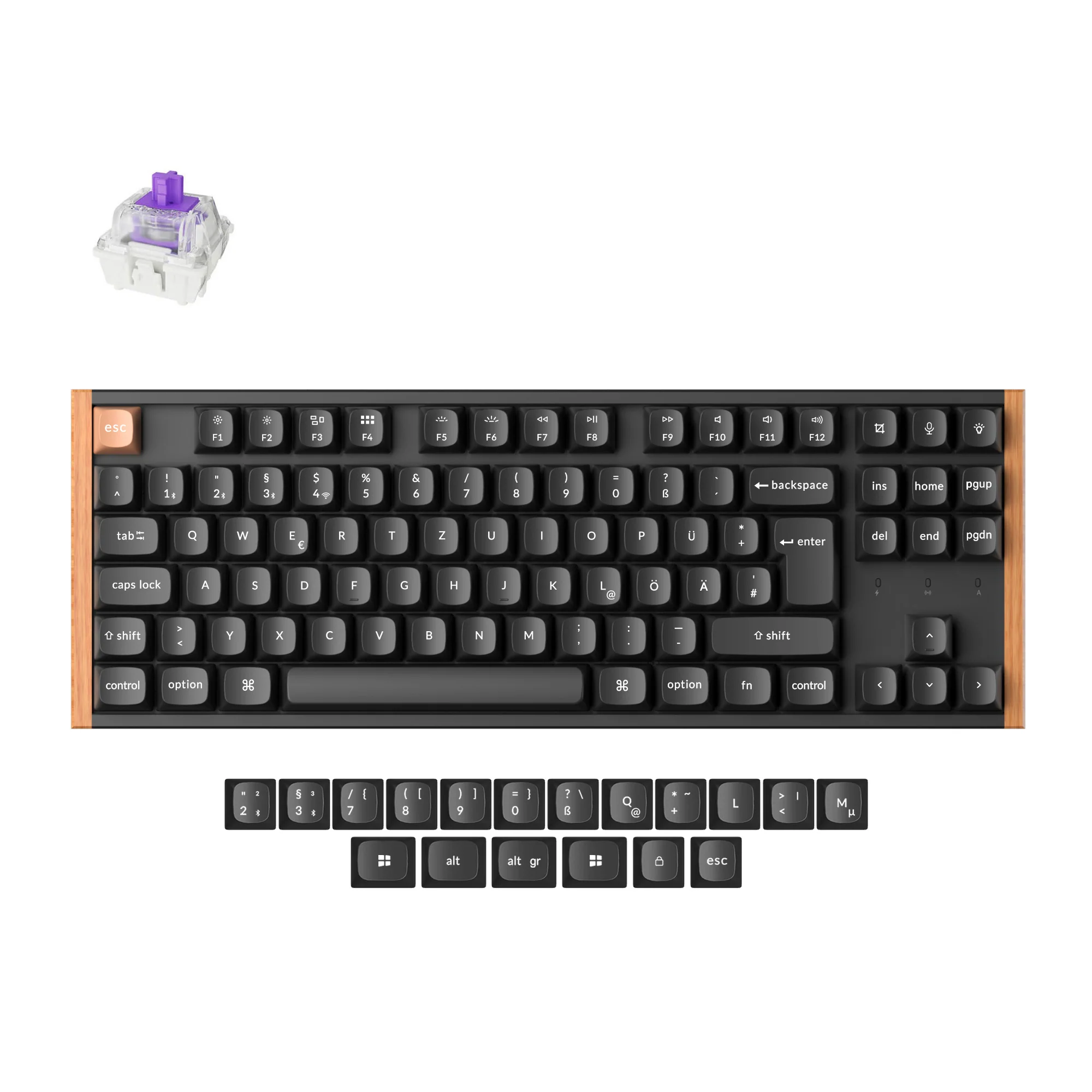 Keychron K8 HE Wireless Magnetic Switch Custom Keyboard ISO Layout Collection - Image 8