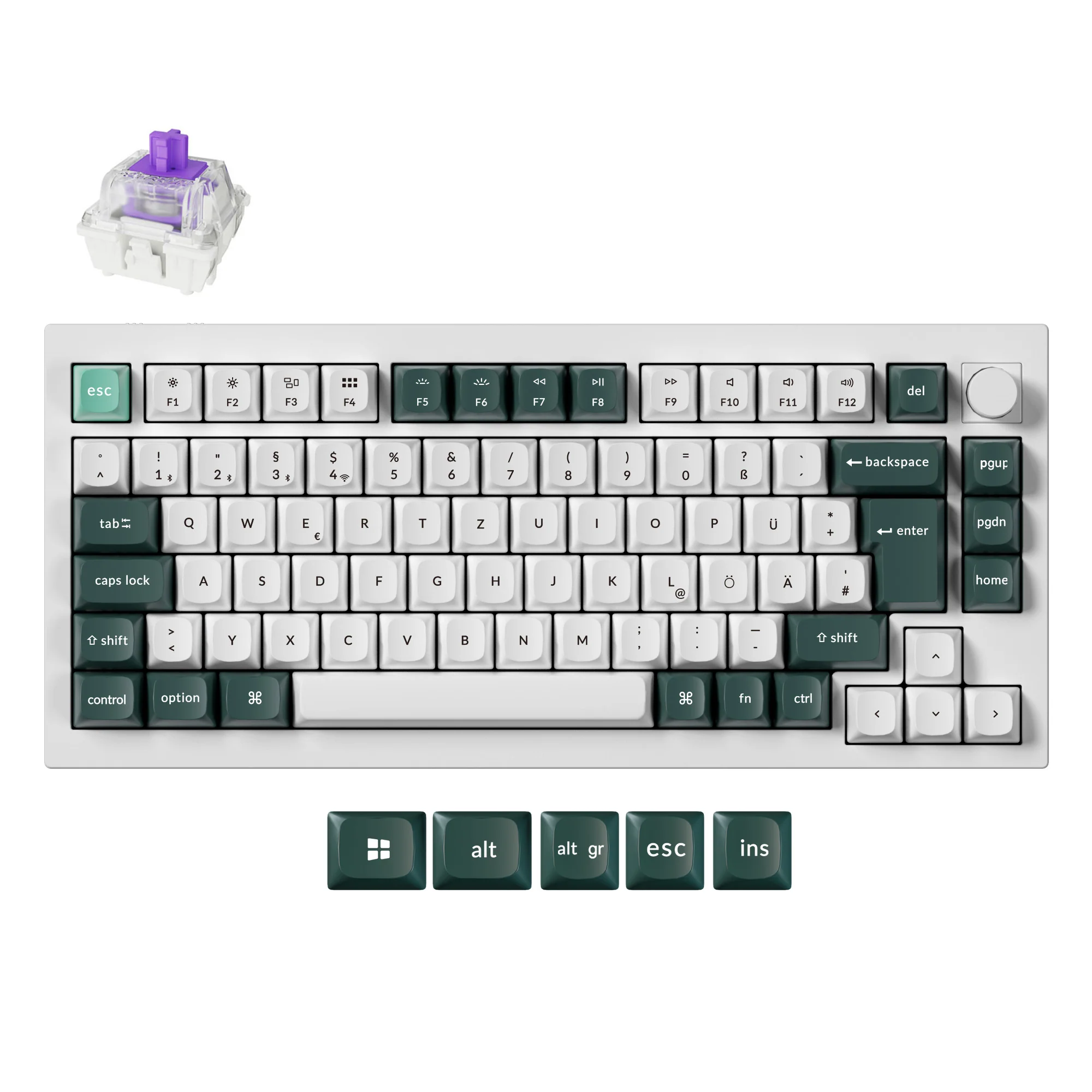 Keychron Q1 HE QMK Wireless Custom Keyboard ISO Layout Collection - Image 11