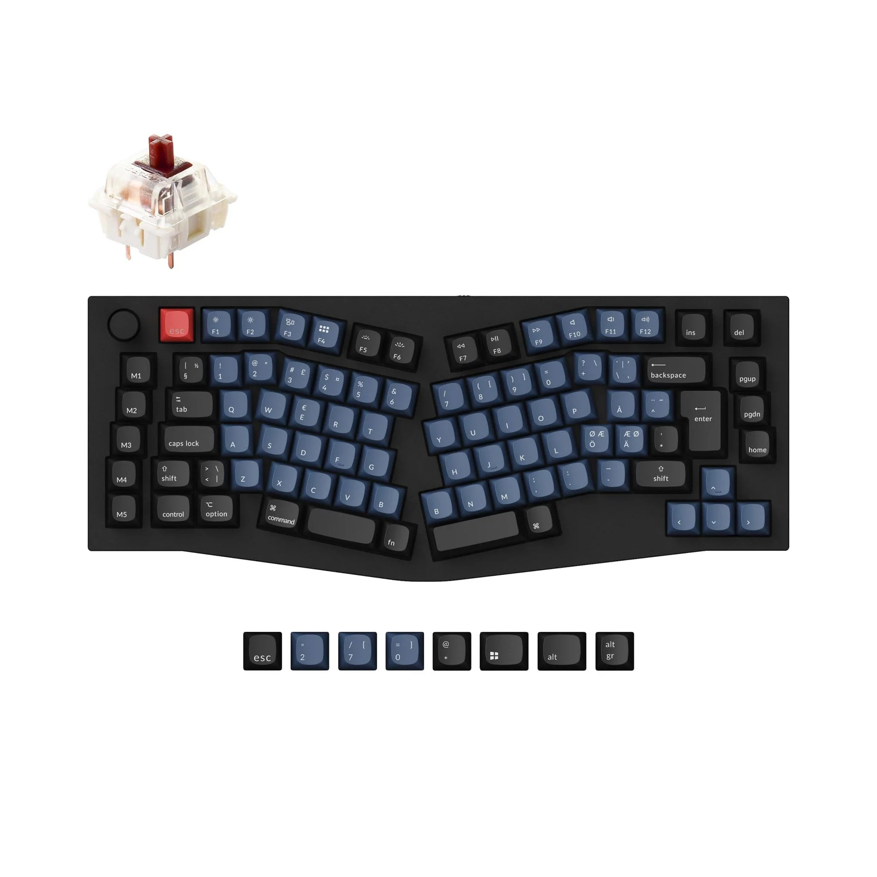 Keychron Q10 (Alice Layout) QMK Custom Mechanical Keyboard ISO Layout Collection - Image 15