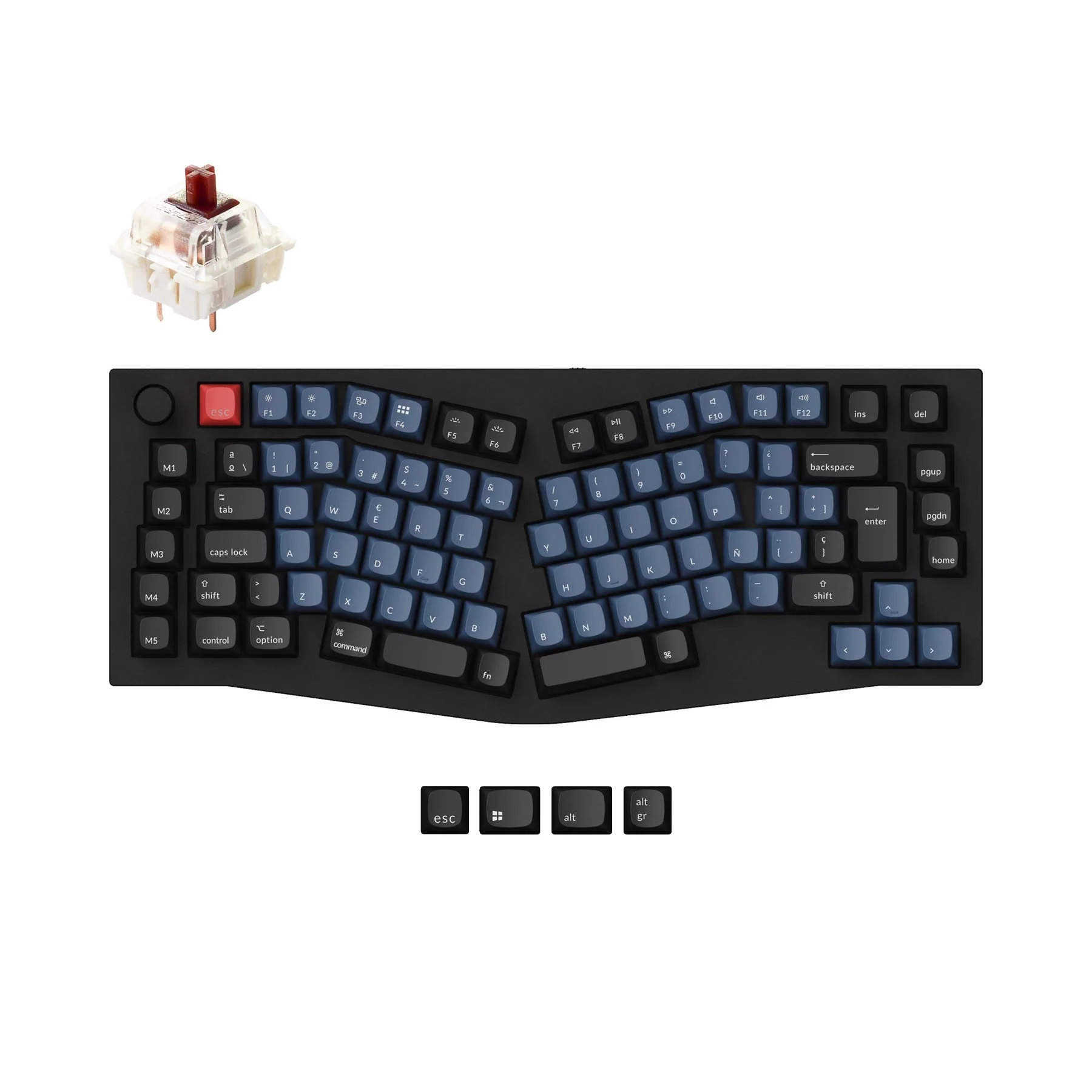 Keychron Q10 (Alice Layout) QMK Custom Mechanical Keyboard ISO Layout Collection - Image 8