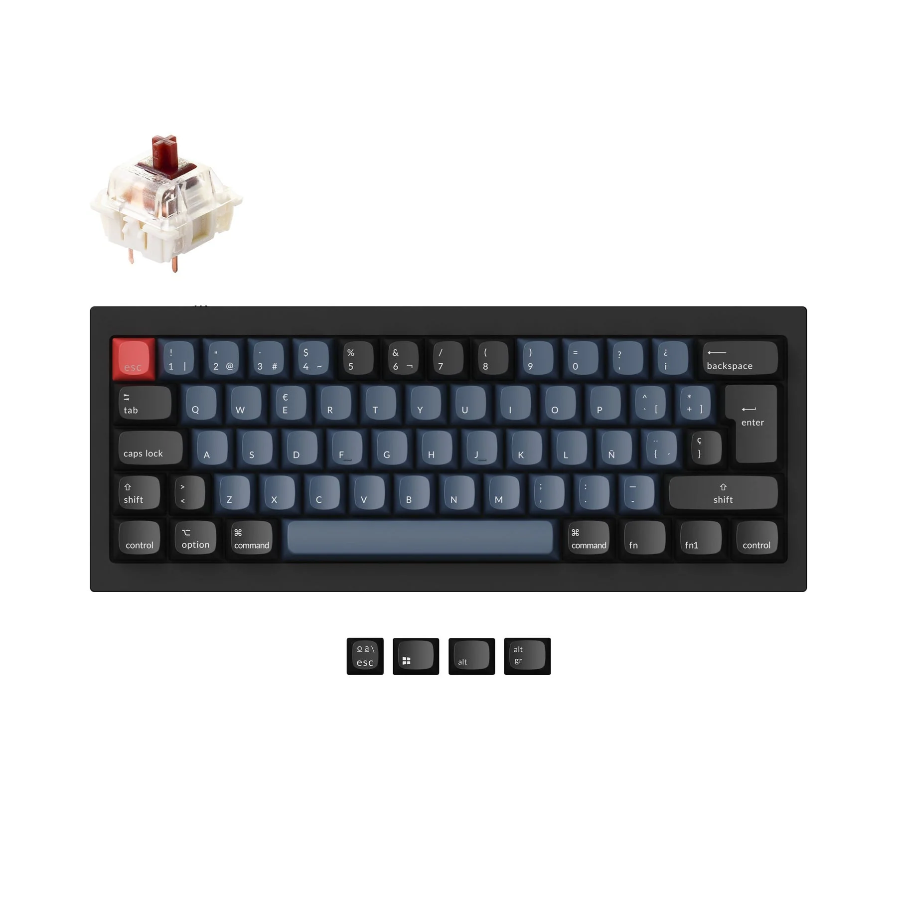 Keychron Q4 QMK Custom Mechanical Keyboard ISO Layout Collection - Image 8