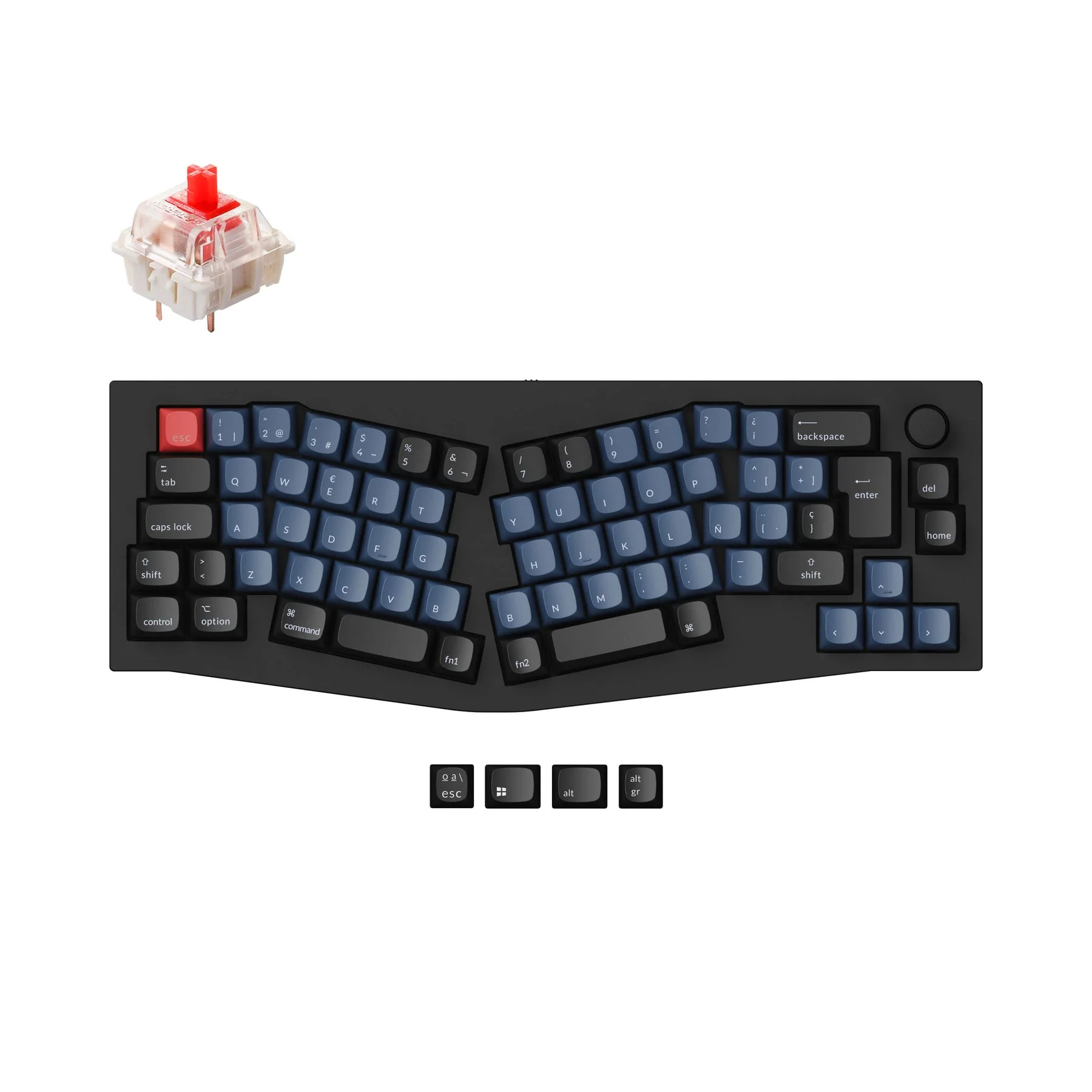 Keychron Q8 (Alice Layout) QMK Custom Mechanical Keyboard ISO Layout Collection - Image 7
