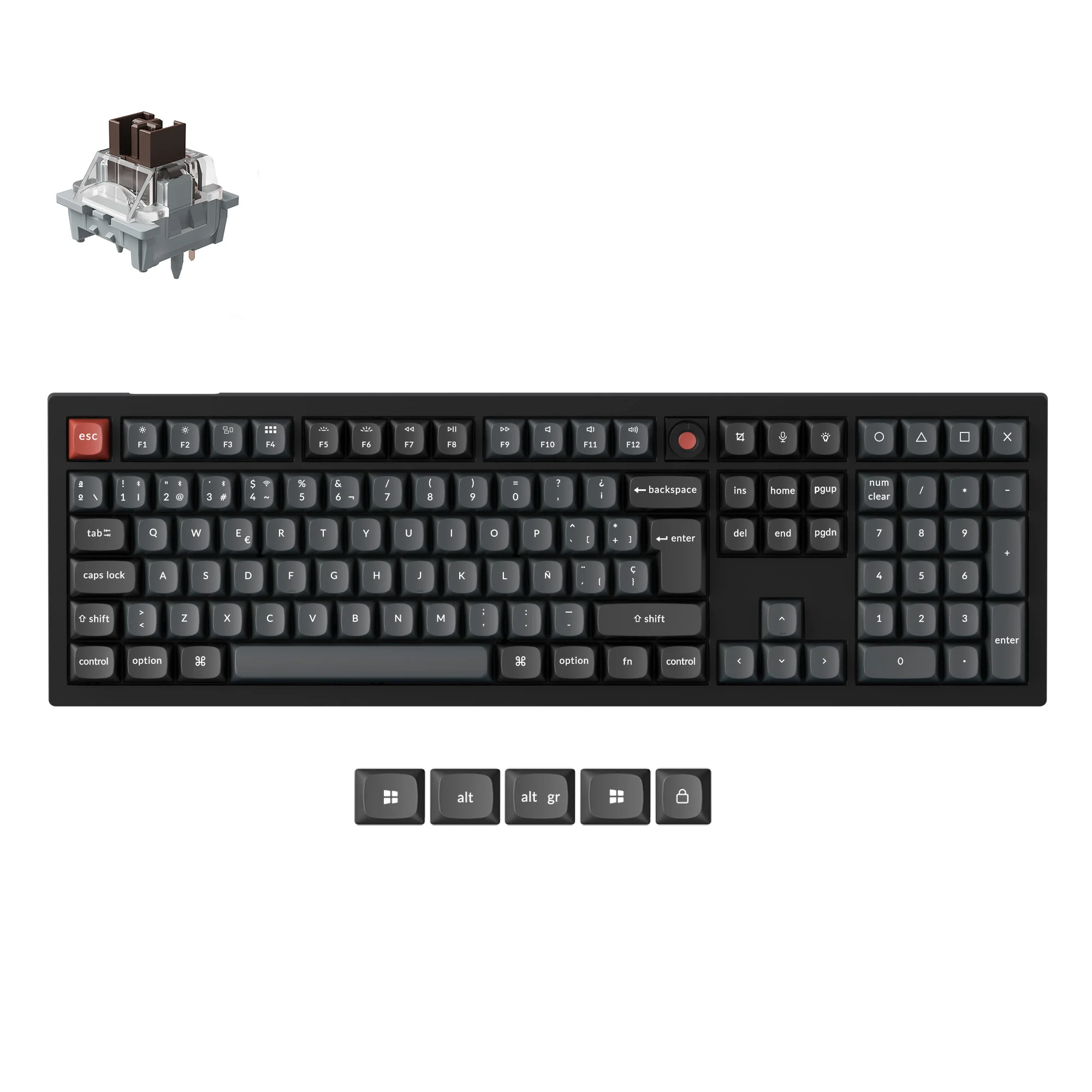 Keychron V6 8K QMK Wired Custom Mechanical Keyboard ISO Layout Collection - Image 7