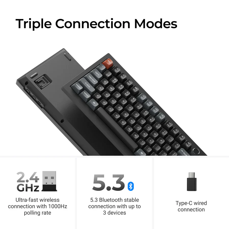 Keychron V6 Ultra 8K Wireless Custom Mechanical Keyboard(US ANSI Layout) - Image 9